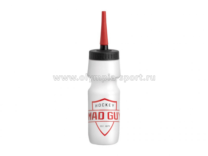 Бутылка для воды Mad Guy 700ml с трубочкой (цв.белый)