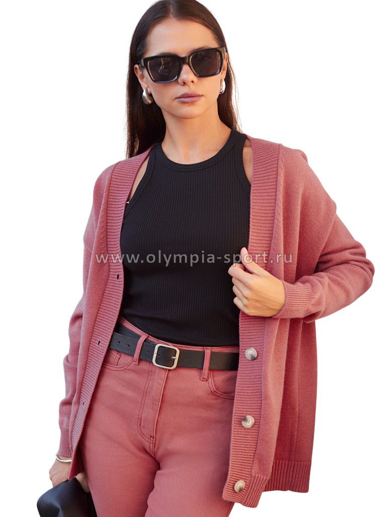 Кардиган женский D31.147 темно-коралловый