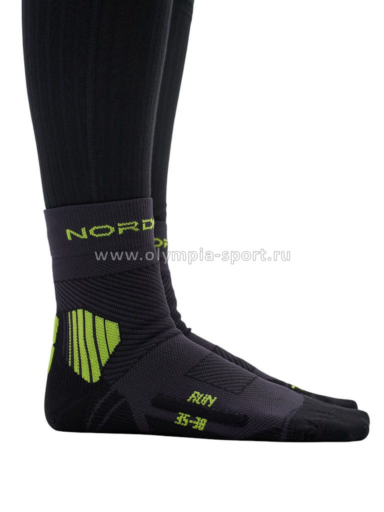 Носки Nordski Run All year Black/Lime NSV757180