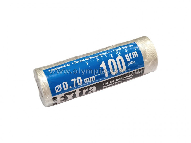 Нить капроновая белая Extra 100г. 93,5tex/2 (0,70мм)